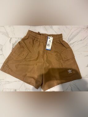 adidas Brown Athletic Cargo Shorts